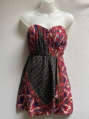 Twelfth Street Cynthia Vincent Anthropologie Silk Strapless Mini Dress 2